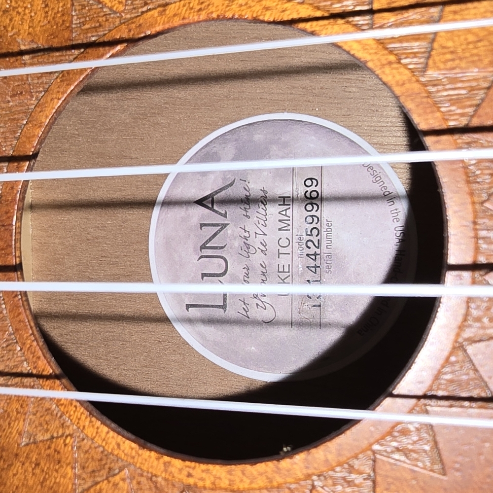 Luna Tatoo Mahogany Ukulele - Picture 2 of 11